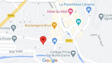 Petit effondrement d'une façade à Annonay.