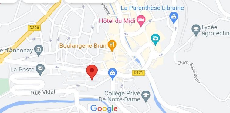 Petit effondrement d'une façade à Annonay.