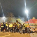 Mobilisation à Valence, devant l'entrepôt Leroy-Merlin.