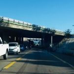 Destruction d'un pont autoroutier à Bourg-lès-Valence.