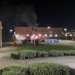 Mobilisation devant le centre-pénitentiaire de Valence.