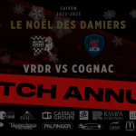 La rencontre de rugby entre le VRDR et Cognac a été annulée.