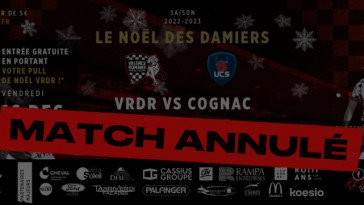 La rencontre de rugby entre le VRDR et Cognac a été annulée.
