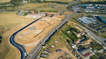 Travaux en cours au plateau des Couleures.