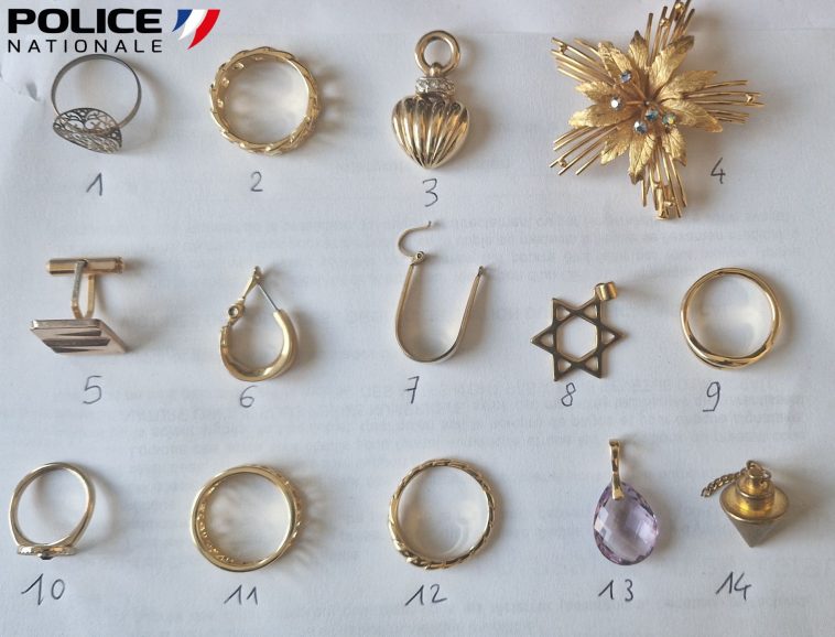 Des bijoux volés recherchent leurs propriétaires.