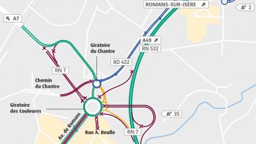 Perturbations au niveau du carrefour des Couleures, à Valence.