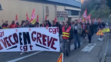 Mardi noir en Drôme/Ardèche contre la réforme des retraites.