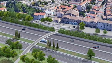 La future passerelle de Bourg-lès-Valence prend forme.