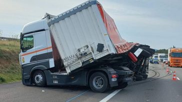 Accident sur l'A7 à Portes-lès-Valence.