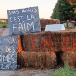 Action de la Coordination rurale entre Alixan et Bourg-de-Péage.