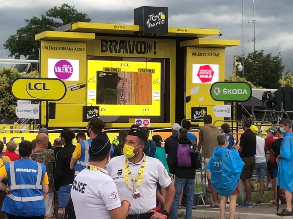 Valence, ville arrivée d'une étape du Tour de France 2025.