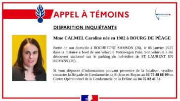 Les proches de Caroline Calmel organisent des recherches pour la retrouver.